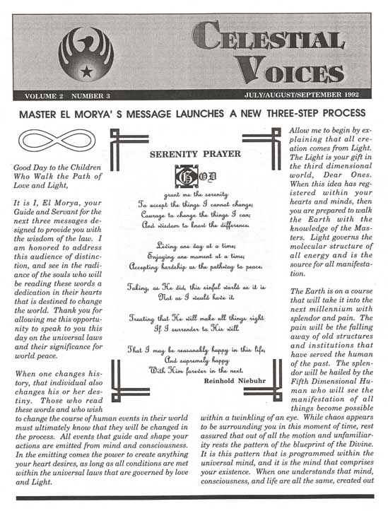 Celestial Voices Newsletters - Complete Set / Binded