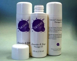 4oz Takionic Spark Massage Oil - Lavender & Sage